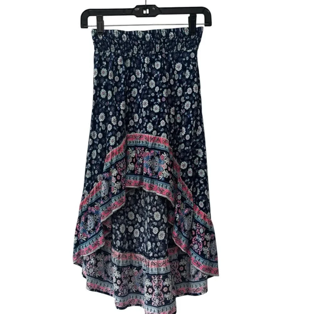 Justice Hi Low Floral Skirt Size 10